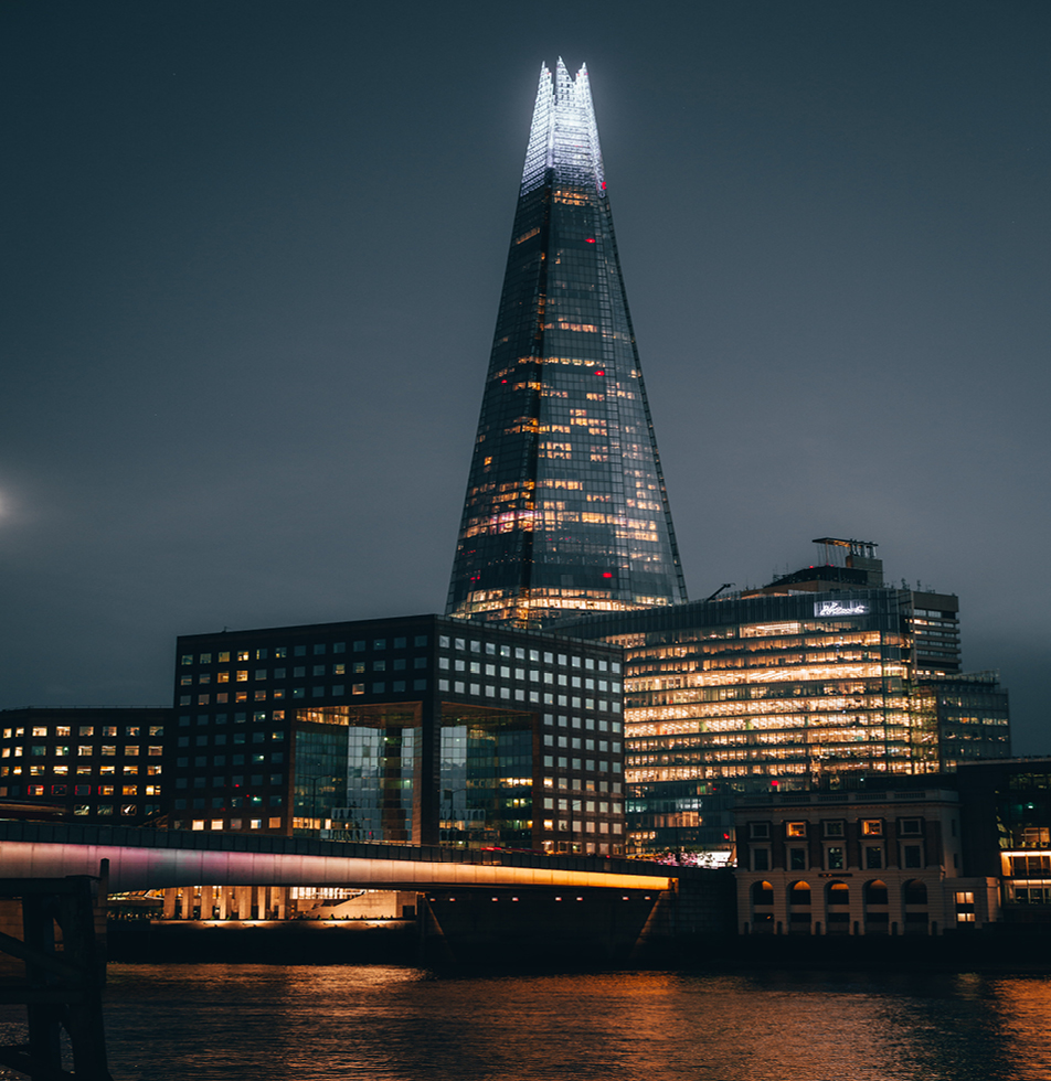 The shard from across the river at night